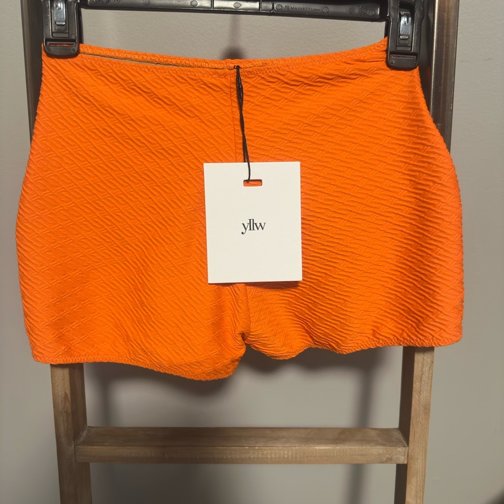 Vibrant High Waist Orange Shorts
